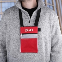 RPET tradeshow badge holder/neck wallet with adjustable shoulder strap and...