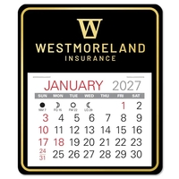 Universal shape self adhering vinyl calendar with 13 month pad,... from ASI...