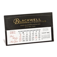 Desk Calendar foil-stamped with a 13 month medium memo date pad,... from ASI...
