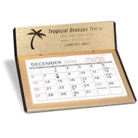 Desk Calendar foil-stamped with a 13 month medium memo date pad,... from ASI...