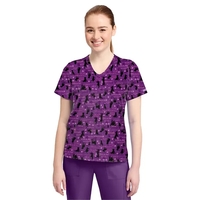 Cherokee - Genuine - Women's 1-Pocket Print High-Low V-Ne...... from ASI...