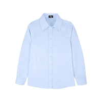 A+ Uniforms - Girls Pocketless Long Sleeve Pinpoint Oxfor...... from ASI...