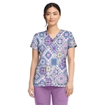 Med Couture - Prints - Women's 2-Pocket V-Neck Top