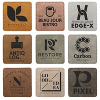 2.5" Square PU Creekside leatherette garment patch.... from ASI 74601 Calico