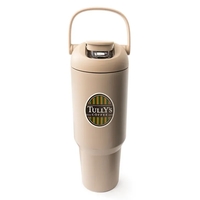 40 oz vacuum-insulated tumbler with matte finish and carry handle for... from...