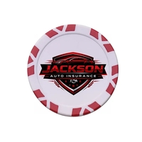 1.25" mini ABS poker chip with steel core and full color... from ASI 38120...