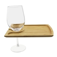 Eco-friendly Bamboo Tray with Wine Glass Holder... from ASI 55450 Franmara Inc