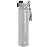32 oz. Transparent Bottle with Quick Snap lid. Slim Cylinder Design... from...