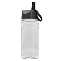 Transparent sports bottle, 20 oz. Sports Bottle - Ring Straw Lid... from ASI...