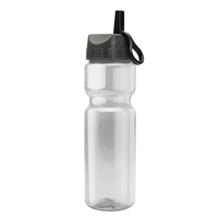 Transparent sports bottle, 28 oz., heavy wall design for multiple use.......