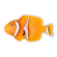 Orange clown fish shaped cold pack filled with cool soothing gel.... from ASI...