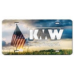 Acrylic License Plate - 12" x 6" - Printed on White With Las