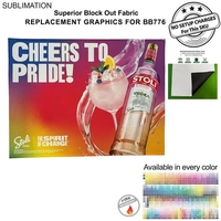 Replacement graphics for 10' straight wall with hook and loop on... from ASI...