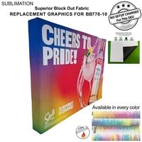 Replacement graphics for 10' straight wall with wrap end caps, superior......