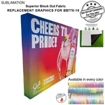 Graphics for 10' Straight Wall w/ Wrap End Caps, Block Out