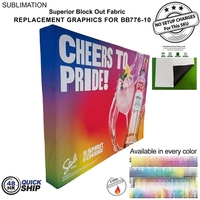 48 Hr Quick Ship - replacement graphics for 10' straight wall... from ASI...