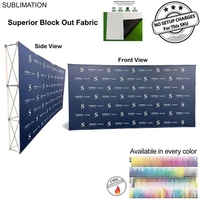 15' straight wall full height tension fabric pop-up display, superior...
