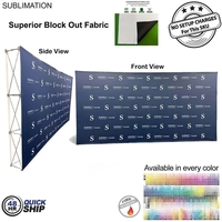 48Hr Quick Ship - 15' straight wall full height tension fabric... from ASI...