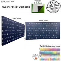 15' straight wall tension fabric pop-up display kit with wrap end... from ASI...