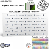 48Hr Quick Ship - replacement graphics for 15' straight wall with... from ASI...