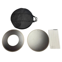 Round counter kit hardware only. Graphics not included. Black MDF...