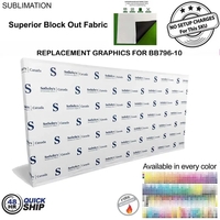 48Hr Quick Ship- Replacement Graphics for 15' Straight Wall with wrap... from...