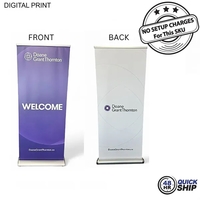 48Hr Quick Ship- Deluxe Wide Base Retractable Pull Up Banner