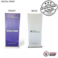 24Hr Express Ship- Wide Base Retractable Pull Up Banner