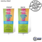 48Hr Quick Ship - Retractable Pull Up Banner Double Sided