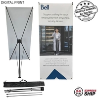 24Hr Express Ship - Tripod Banner w/ Graphics 32x72 & Bag