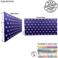15' Straight wall full height tension fabric pop-up display kit, no... from...