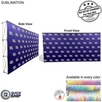 48Hr Quick Ship- 15' Straight Wall Fabric Pop-Up Display Kit