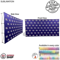 24Hr Express Ship - 15' straight wall full height tension fabric... from ASI...