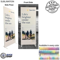 48Hr Quick Ship - Frontlit SEG Fabric Banner Stand, 40" x... from ASI 53509...