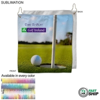72 Hr Fast Ship - Colored microfiber dri-lite terry golf towel,... from ASI...