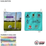 24Hr Express Ship - Colored Microfiber Dri-Lite Golf Towel