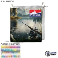 48Hr Quick Ship - colored microfiber dri-lite terry fishing towel, 10x10,......
