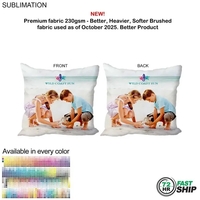 72 Hr Fast Ship - Sublimated XXL throw cushion, 20x20, invisible... from ASI...