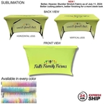 24 Hr Express Ship-Sublimated Stretch Curved Fit Table Throw