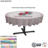 48Hr Quick Ship - Sublimated round table cloth, 60" diameter, covers... from...