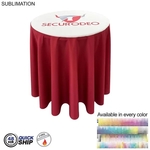 48Hr Quick Ship - Sublimated Bar-Height Round Table Throw