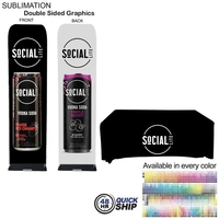 48Hr Quick Ship - Event package, 2'W Fabric banner and Premium... from ASI...