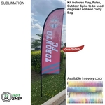 72Hr Fast Ship - 8.5' X-Small Feather Flag Kit One Side