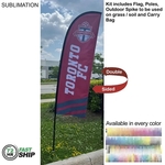 72Hr Fast Ship - 8.5' X-Small Feather Flag Kit Double Sided