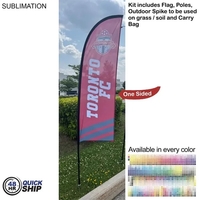 48Hr Quick Ship - 8.5' X-Small Feather Flag Kit One Side