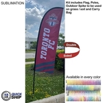 48Hr Quick Ship - 8.5' X-Small Feather Flag Kit Double Sided