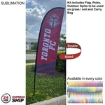 24Hr Express Ship-8.5' X-Small Feather Flag Kit Double Sided