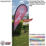 24Hr Express Ship - 7.5' X-Small Tear Drop Flag Kit One Side