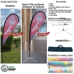 72Hr Fast Ship - 7.5' Small Feather Flag Kit One Side