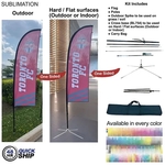 48hr Quick Ship - 8.5' X-Small Feather Flag Kit One Side